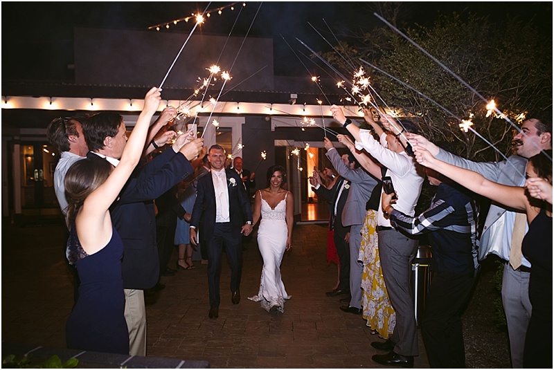 sparkler exit at deer park villa fairfax wedding