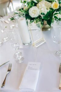 Reception site at Park Winters Wedding