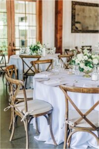 Reception site at Park Winters Wedding