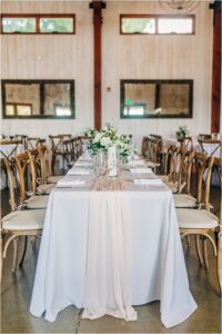 Reception site at Park Winters Wedding