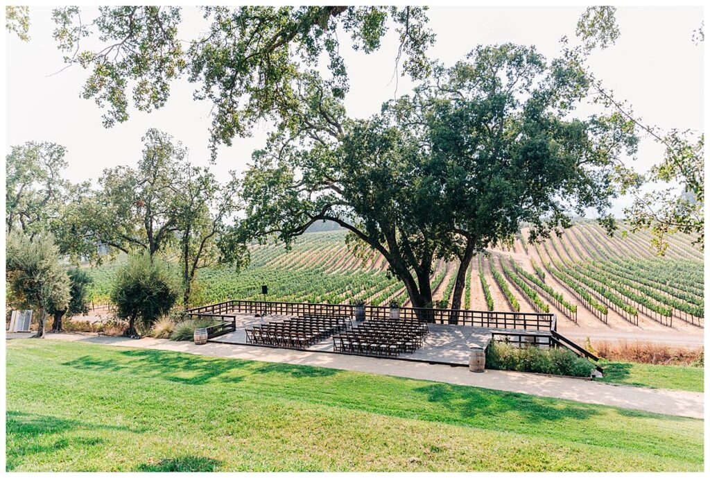 Ceremony site at B.R Cohn Winery