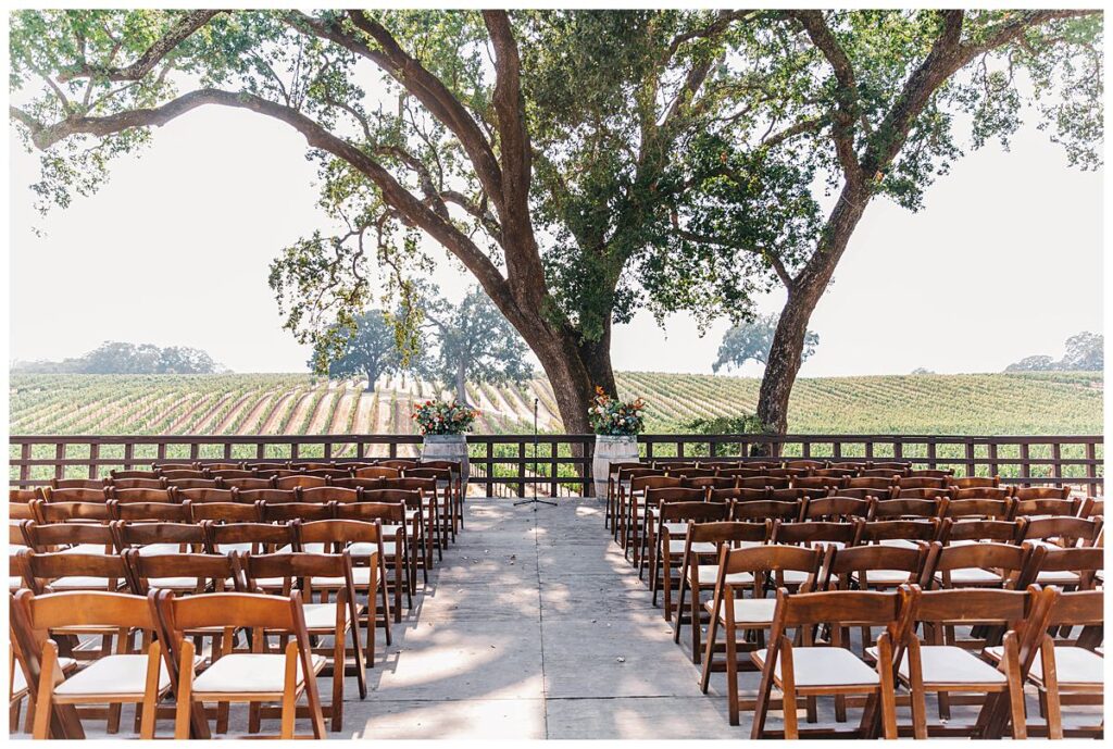 Ceremony site at B.R Cohn Winery