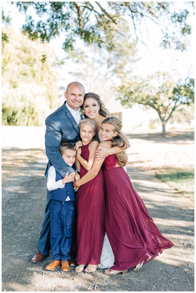 Family Portrait at Olympias Valley Estate Wedding in Petaluma by Sonoma County Wedding Photographer Kimberly Macdonald