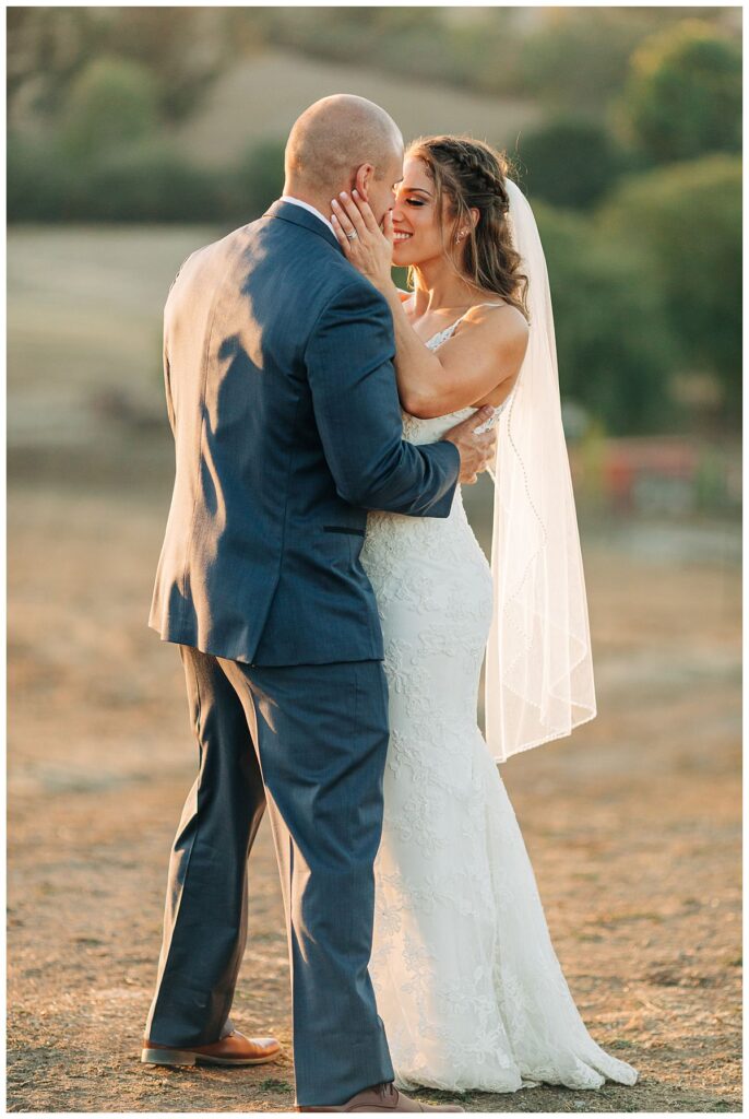 Couples golden hour photos at Olympias Valley Estate by Sonoma County Wedding Photographer Kimberly Macdonald