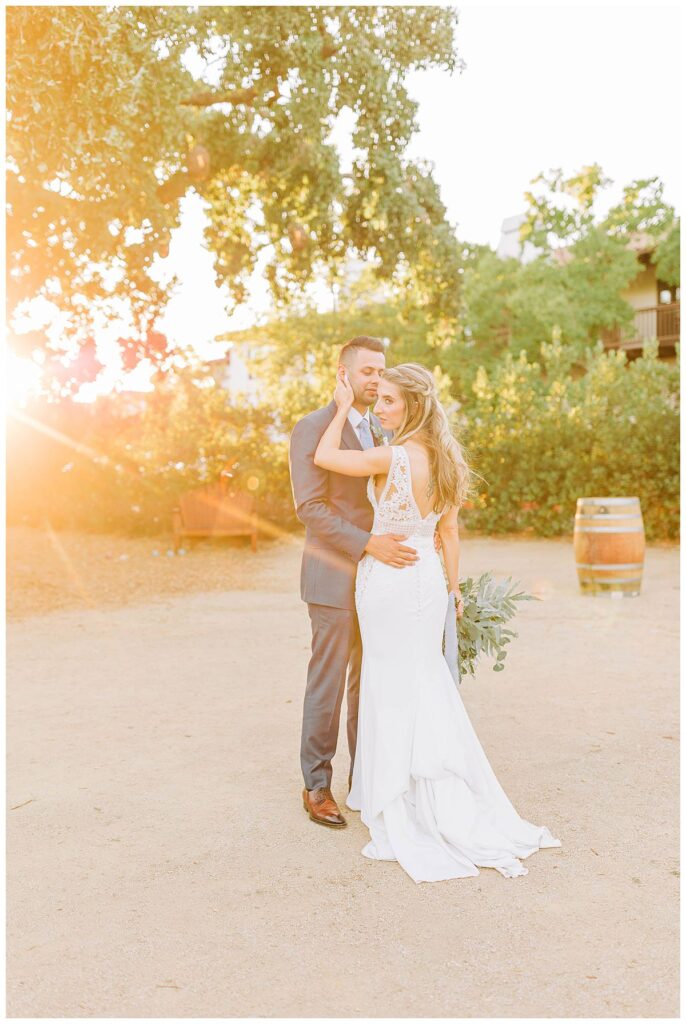 Sunset couples portraits at The Lodge at Sonoma