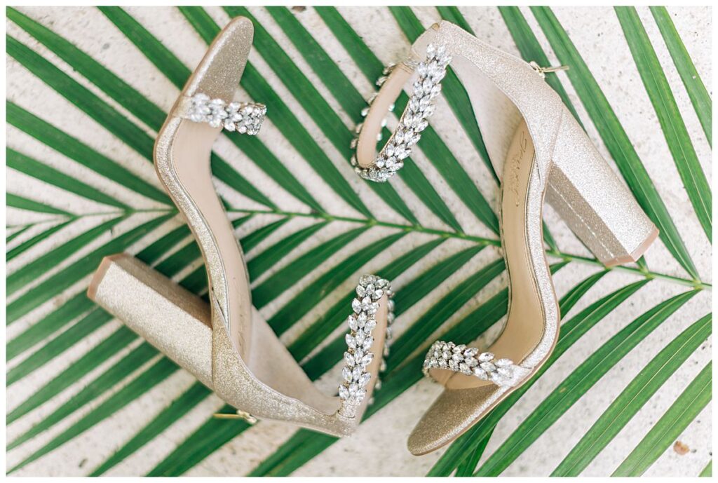 bridal shoes at dreams tulum resort