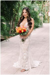 bridal portraits at Mexico destination wedding