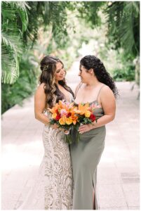 bridal party at Dreams Tulum Wedding
