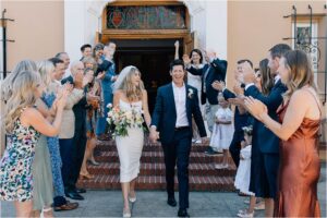 Bride and Groom grand entrance from Bay Area Church wedding
