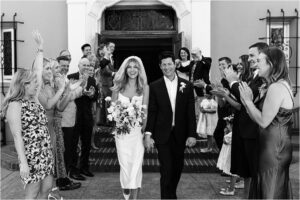 Bride and Groom grand entrance from Bay Area Church wedding