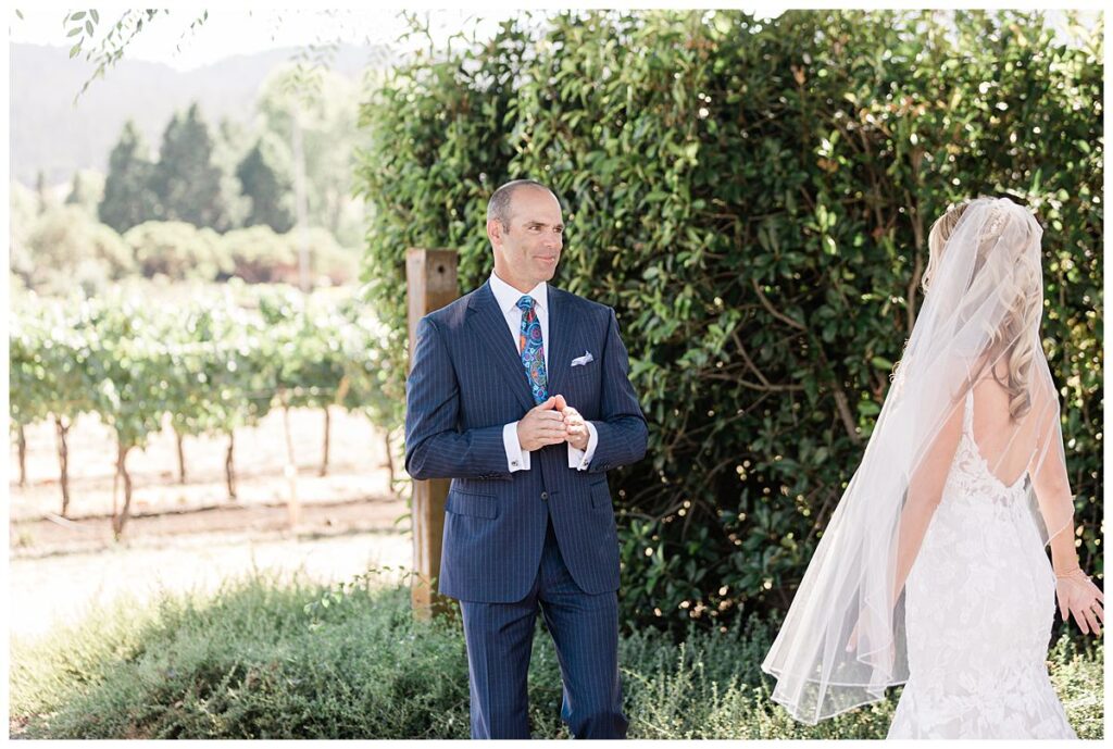 first look at sonoma county wedding
