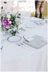 reception decor at sonoma county wedding venue