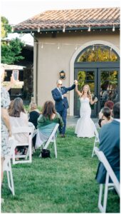 grand entrance at napa winery wedding