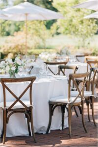 reception at napa wedding