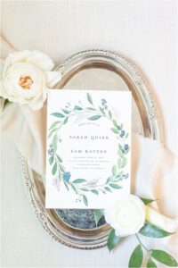 Flatlay wedding details at Napa wedding venue