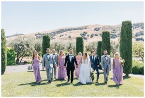 bridal party at viansa winery
