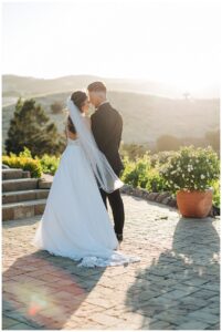 Sunset couples portraits at Viansa Winery Wedding
