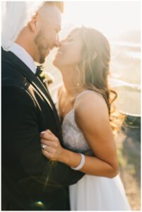 Sunset couples portraits at Viansa Winery Wedding