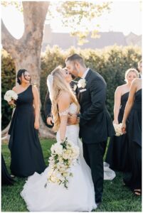 Bride and Groom at Vintners Inn WEdding