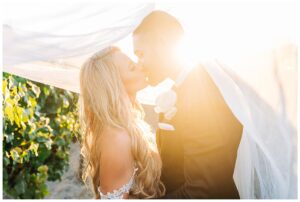 Bride and Groom at Vintners Inn WEdding