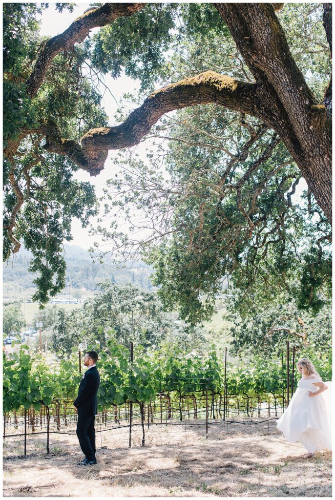 first look at kunde winery wedding sonoma