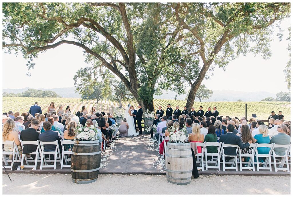 Ceremony site at BR Cohn Winery