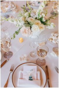 Reception details at BR Cohn Winery