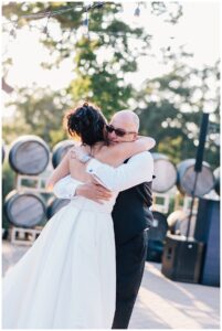 Brides first dance with her dad at BR Cohn Winery