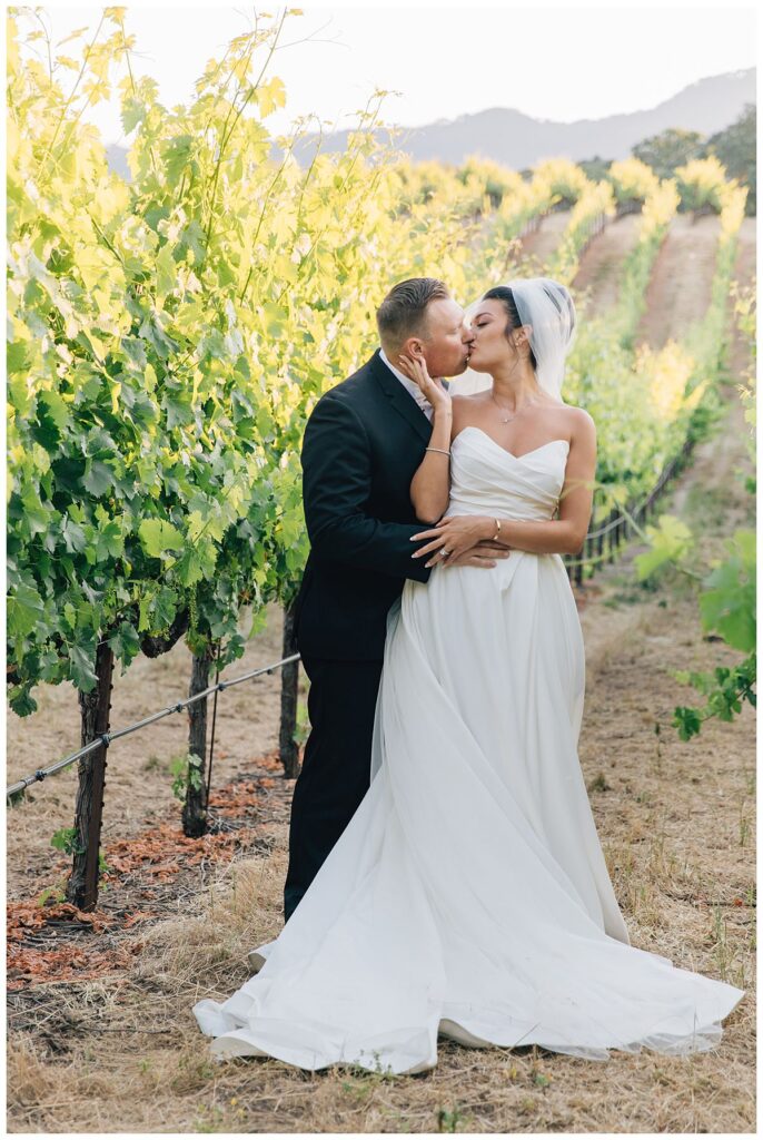 bride and groom at BR Cohn Winery wedding