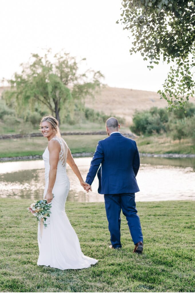 bride and groom at petaluma wedding