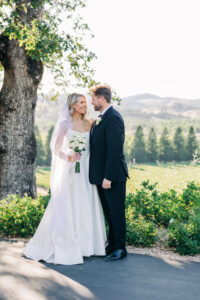 wine country wedding portraits