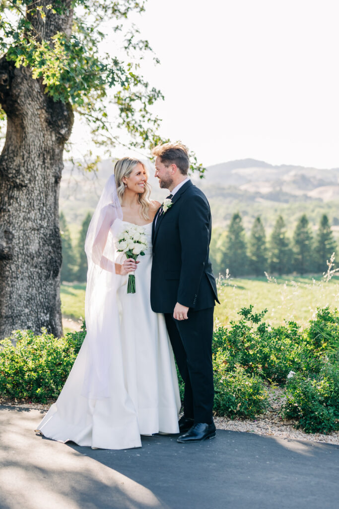 wine country wedding portraits 