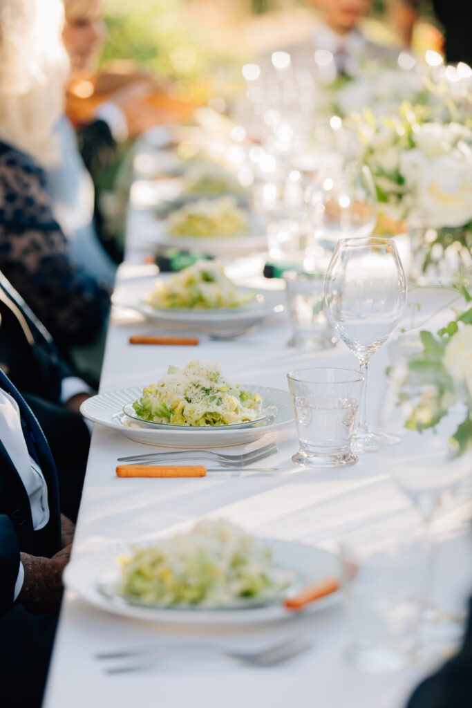 plated meal at reception at healdsburg wedding 