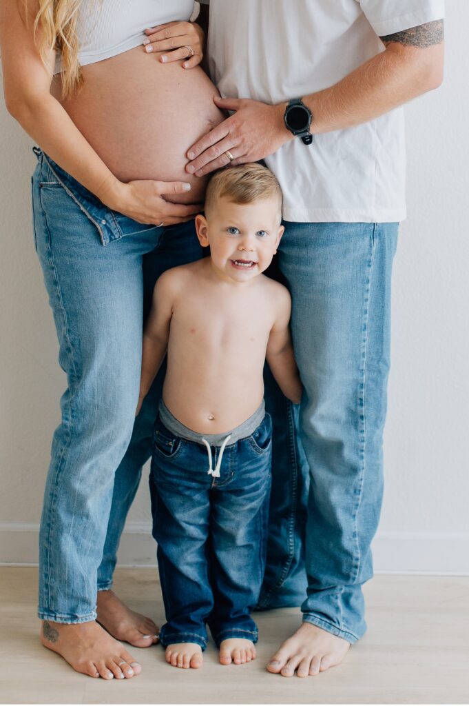 in studio maternity session in sonoma county