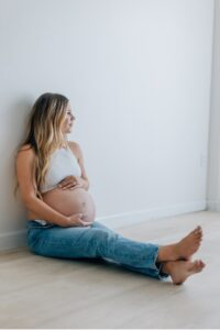 in studio maternity session