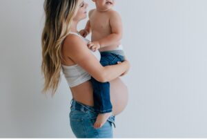 in studio maternity session