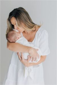 mom and newborn baby girl