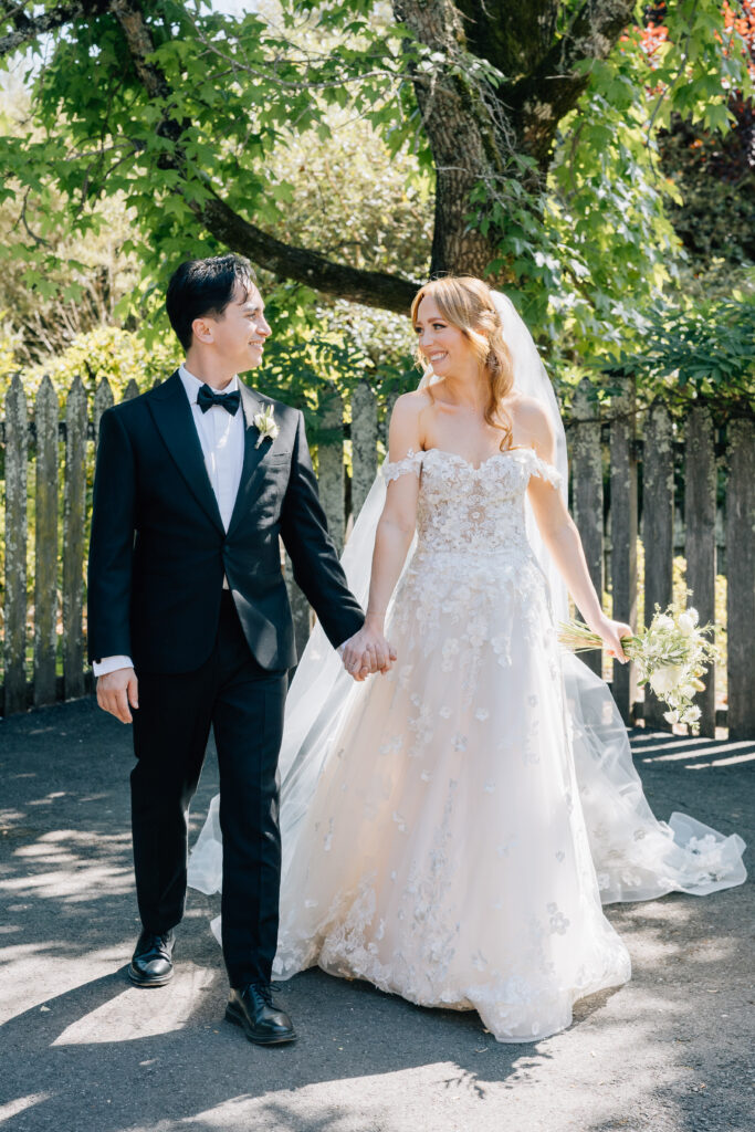 Bride and groom portraits at Rus Farm