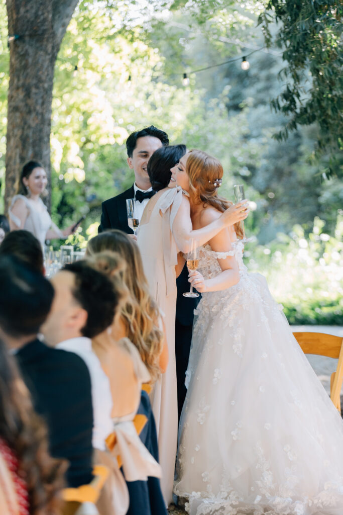 Speeches at reception during Rus Farm Healdsburg wedding