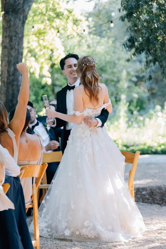 Speeches at reception during Rus Farm Healdsburg wedding