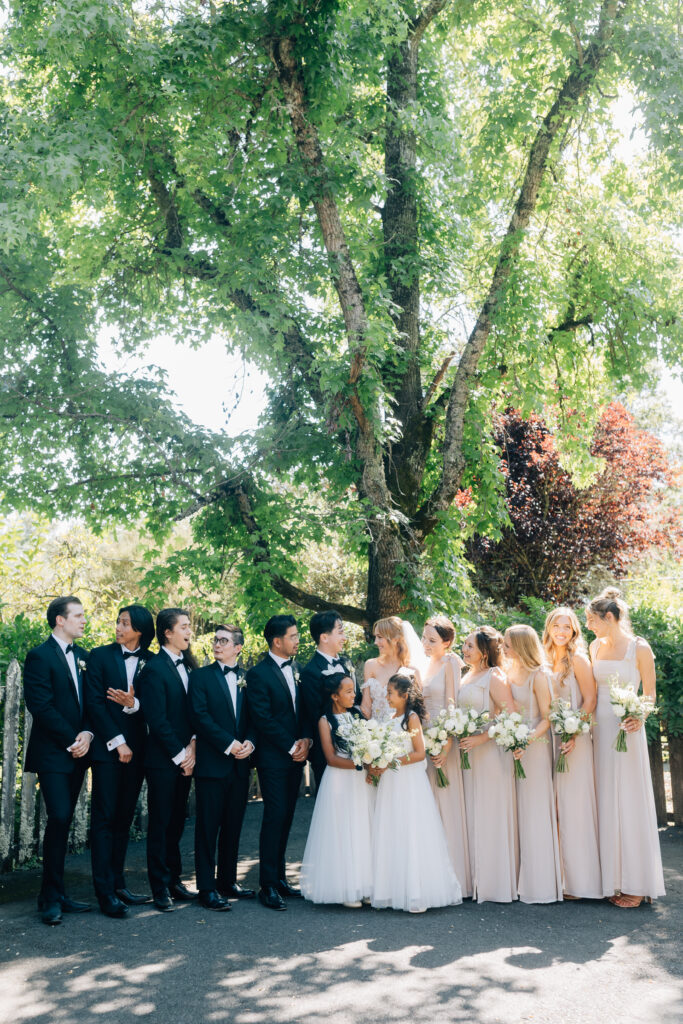 Bridal party at Rus Farm wedding