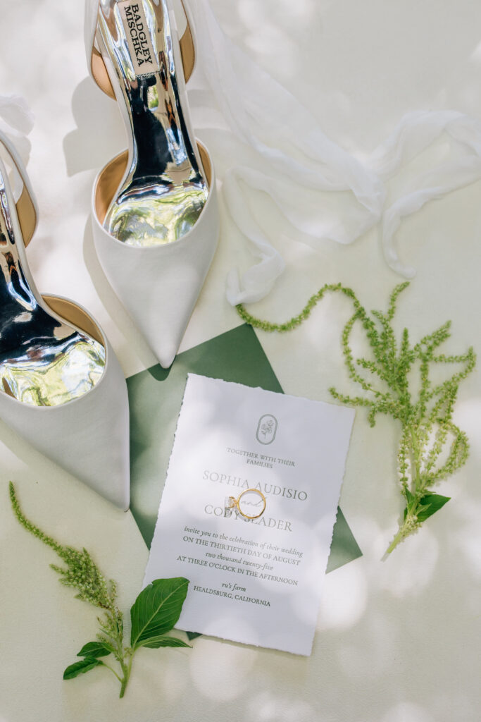 Rus Farm wedding flat lay