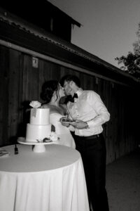 cake cutting at rus farm Healdsburg