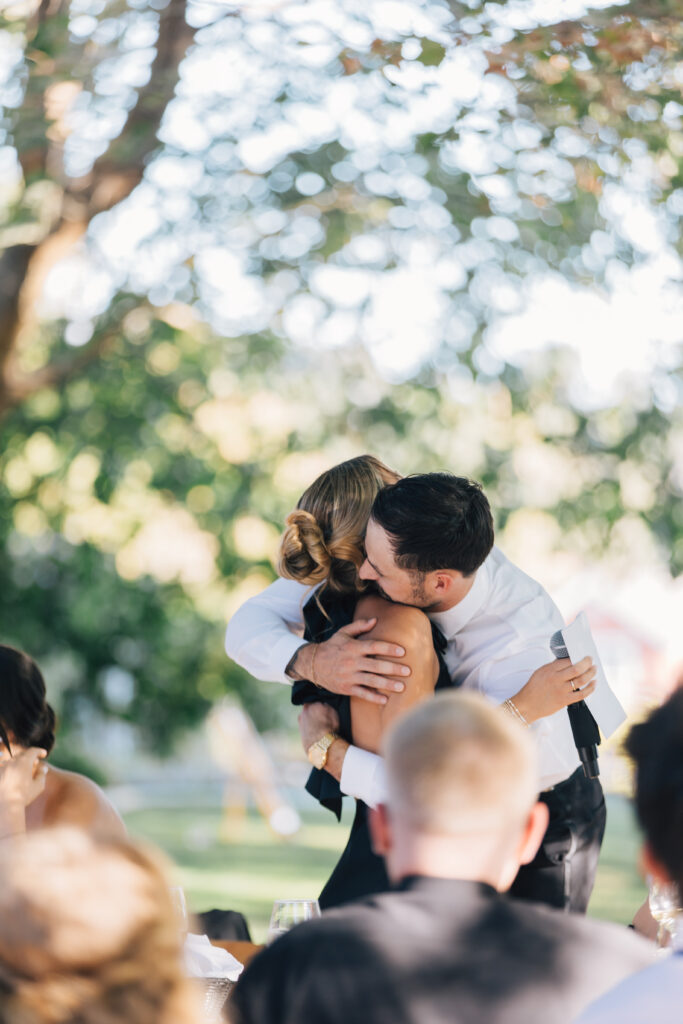 reception at Rus farm Healdsburg wedding