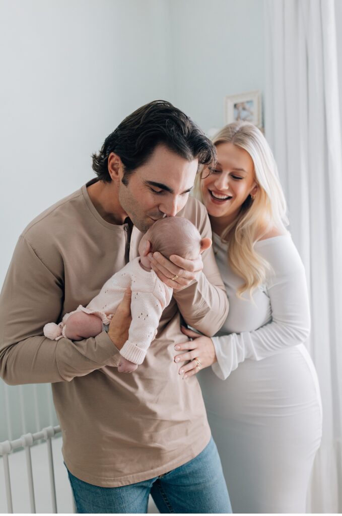newborn photoshoot with mom and dad