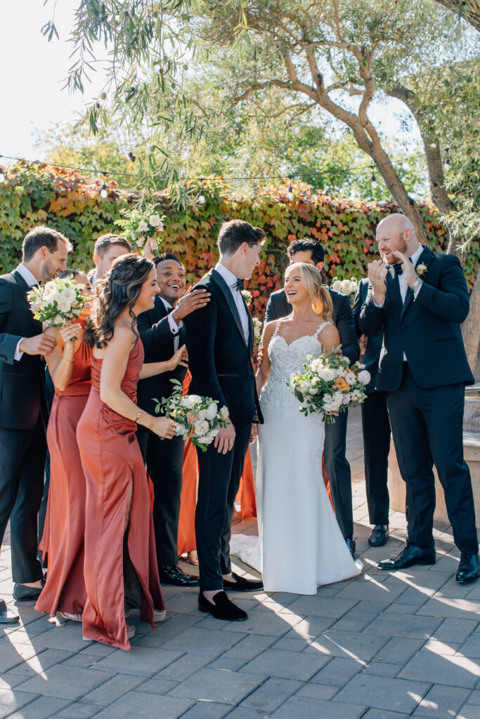 wedding party at viansa sonoma winery