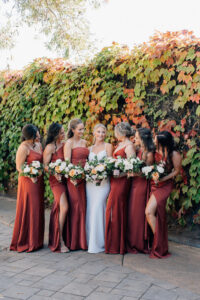 bridesmaids at viansa winery wedding