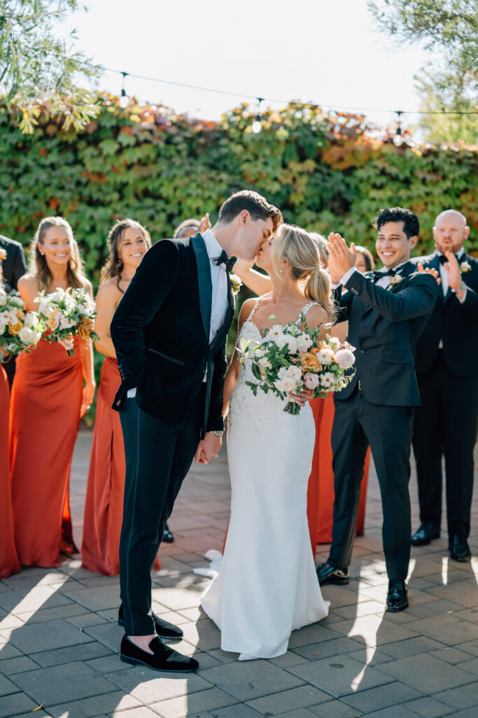 wedding party at viansa winery wedding