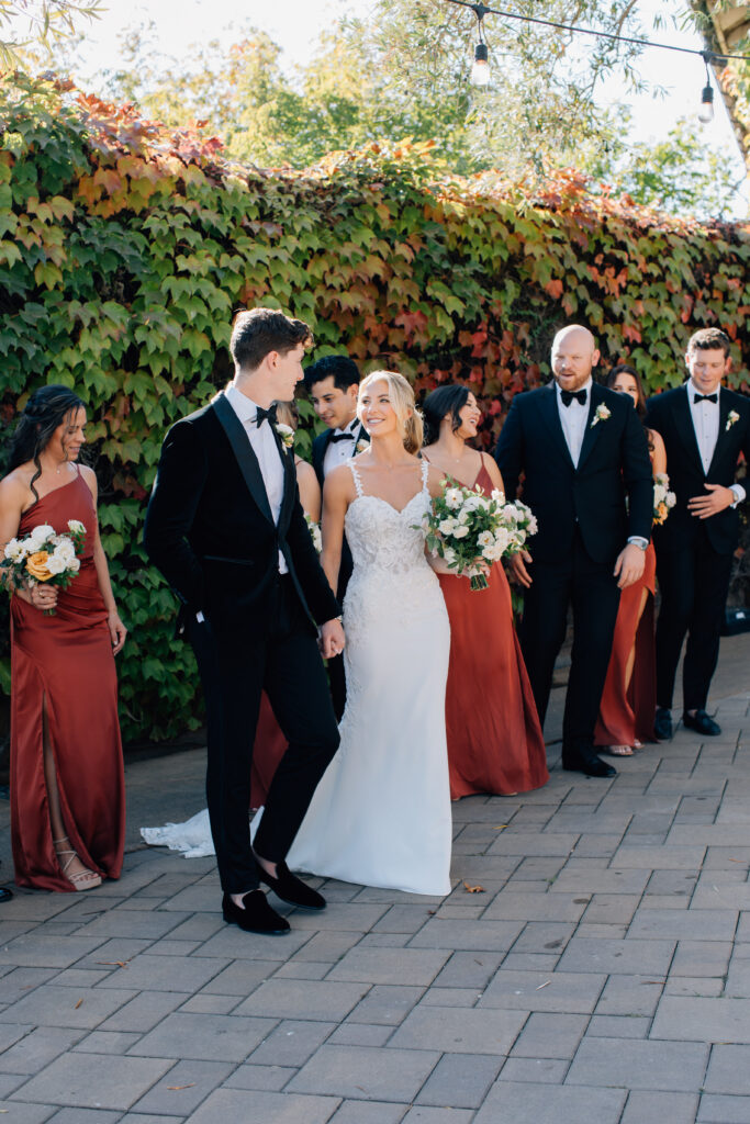 wedding party at viansa winery wedding