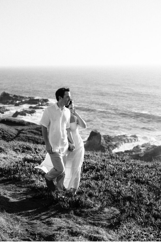 northern california beach engagement session